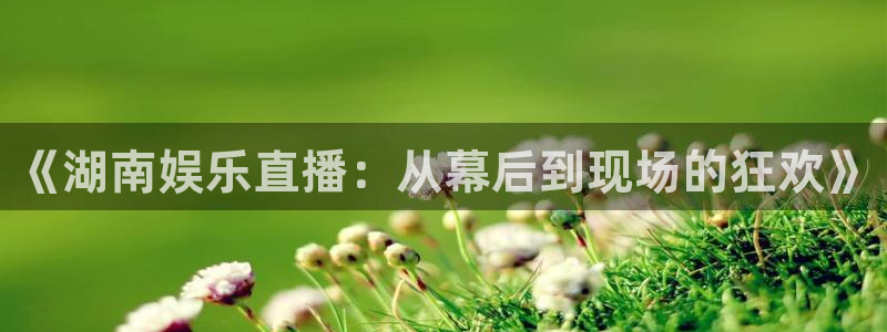 耀世娱乐app官网：《湖南娱乐直播：从幕后到现场的狂欢》